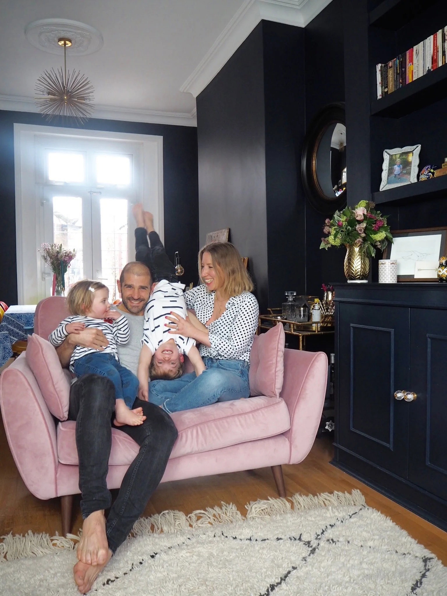 French connection velvet discount sofa